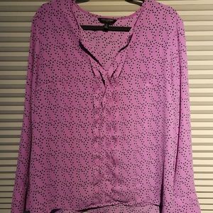 Long sleeve mauve blouse from Banana Republic, size LG